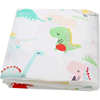 Lebze Bebé Muselina Swaddle Manta -&quot-Diseño de Dinosaurio&quot- Bambú Algodon Muselinas 120x120 cm Mantitas para Bebes